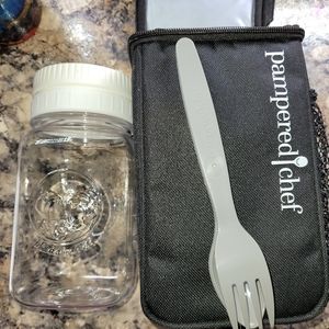 Plastic Pampered Chef Mason Jar set new with bag